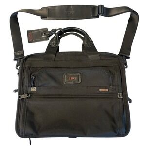 Tumi T-Pass Expandable Laptop Travel Briefcase Black‎ Ballistic Nylon Bag